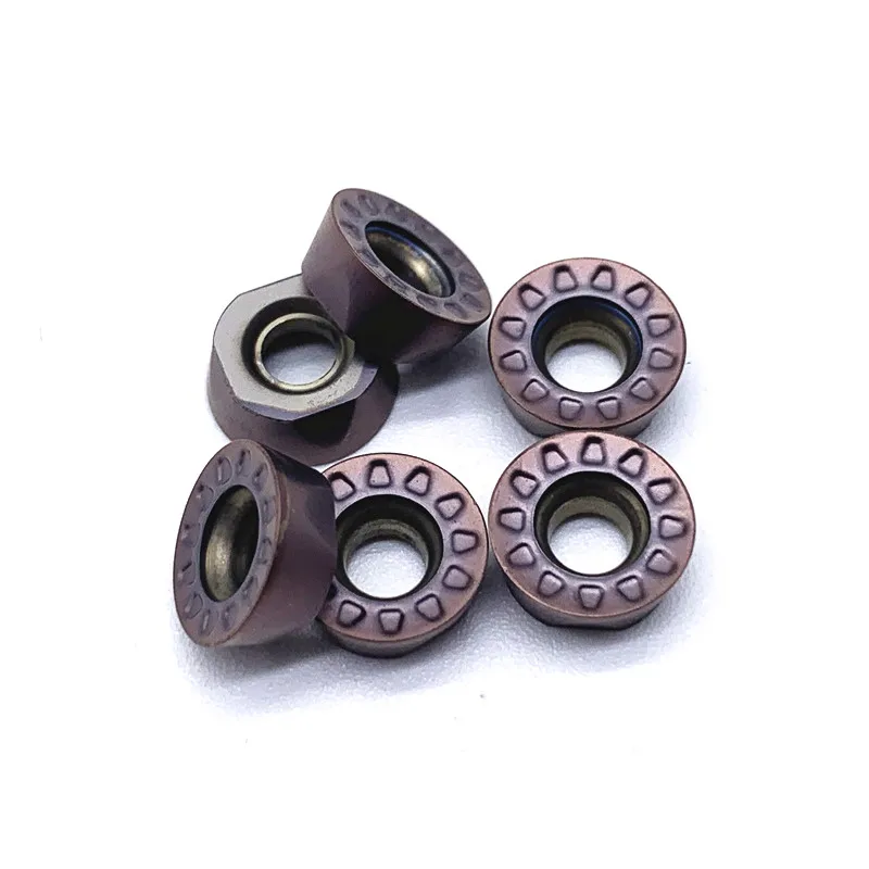10PCS คาร์ไบด์แทรก RPMT08T2 MO VP15TF เครื่องมือตัดเครื่องมือ RPMT 08T2 Face Mill เครื่องกลึงโลหะ CNC
