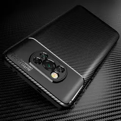 For Xiaomi Pocophone Poco X3 NFC Case Soft Silicone Carbon fiber skin Protective Back Cover Case for xiaomi poco M3 X3 Pro shell