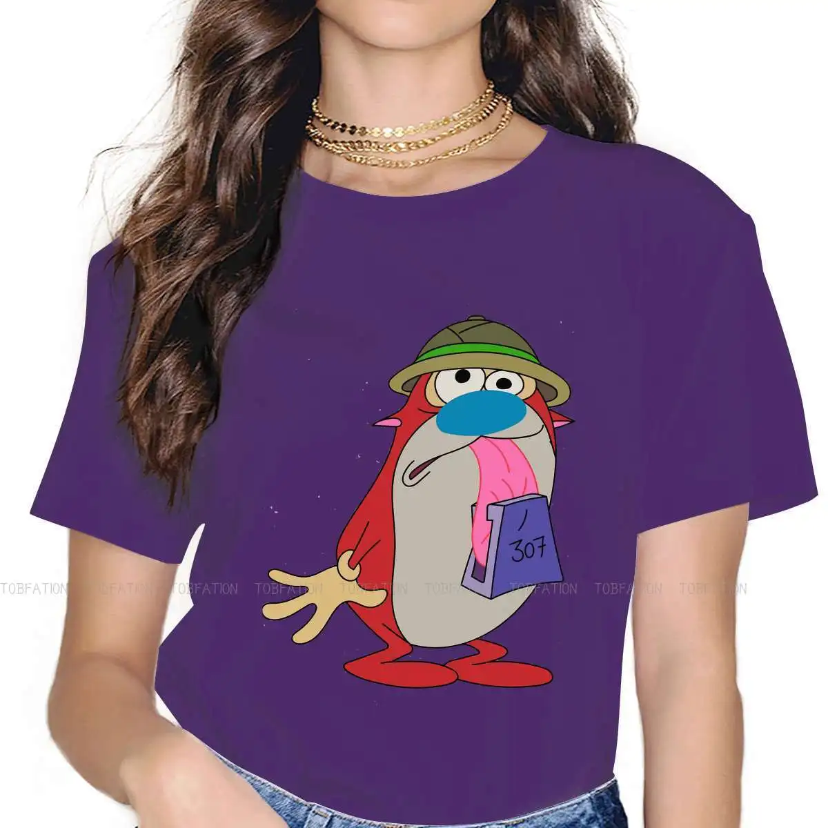 Lightweight Hoodie 5XL TShirt for Girl The Ren Stimpy Show Comedy Fantasy New Design Graphic  T Shirt Short Sleeve Ofertas