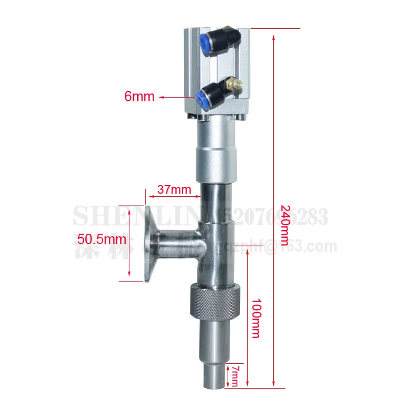 Anti-drop Filling Head drop-free Liquid Filler Valve SS304 Piston Bottling Heads 8mm/10mm/14mm Pneumatic Filling Machine SHENLIN