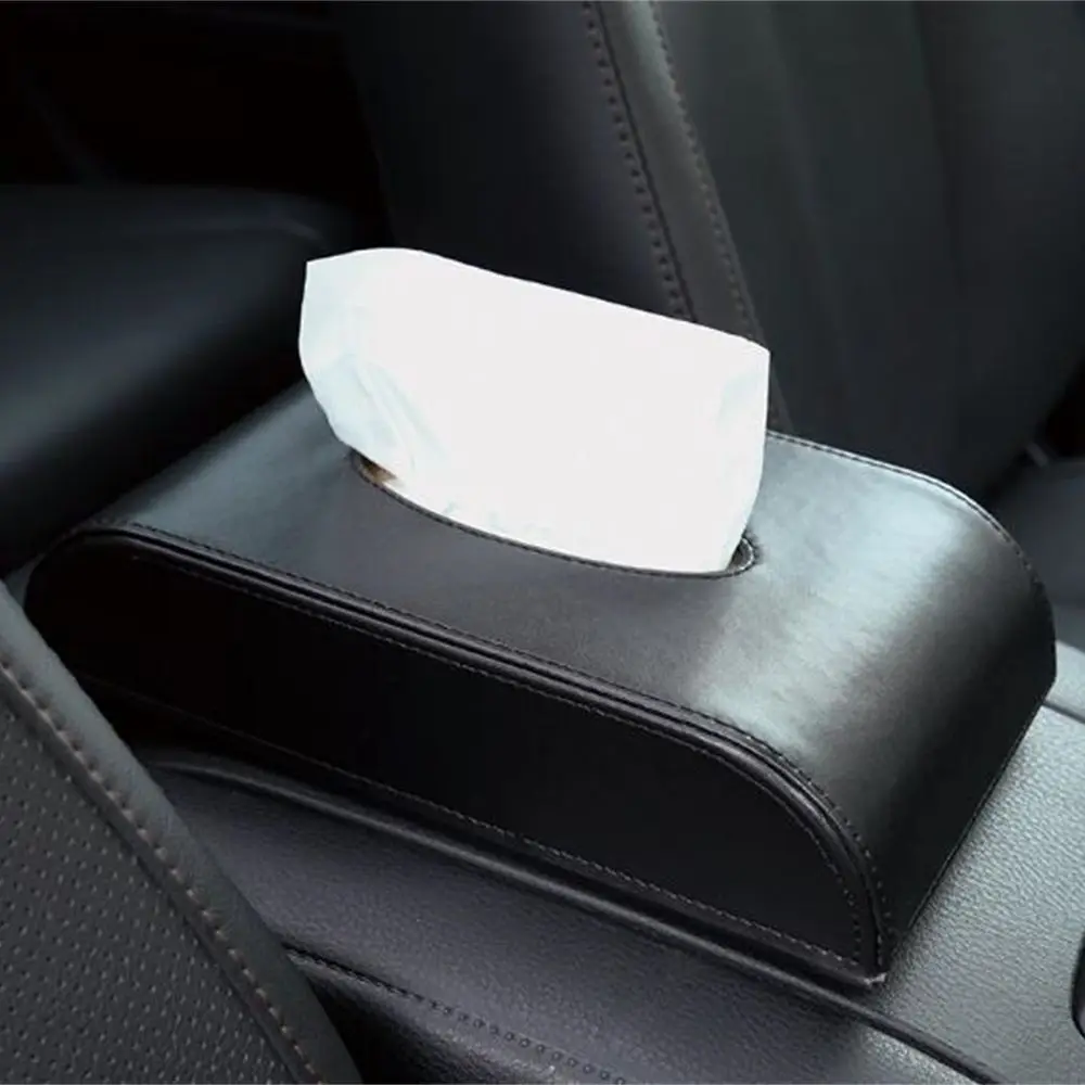 

Коробка для салфеток из искусственной кожи, автомобильная коробка для салфеток, держатель для салфеток, солнцезащитный козырек, подвесной ящик для хранения для автомобиля, универсальные аксессуары для сидений