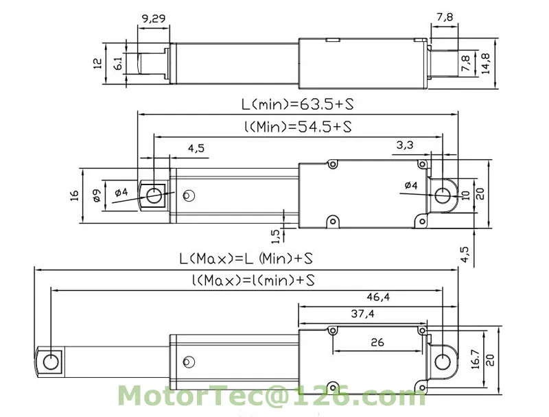 Actionneur linéaire 24V 12V 6V DC, 10mm 30mm 50mm 100mm, course 150mm, vitesse mmumental, livraison gratuite