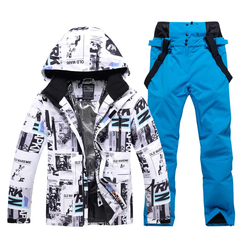 

Men Women Couples Ski Suit Winter Waterproof Thick Warm Ski Jacket and Pants Set Outdoor Snow Costumes Brand Snowboard Overalls