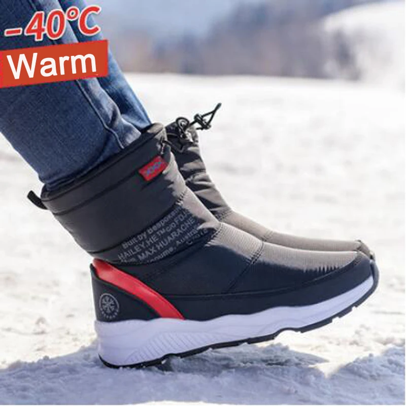 2023 women winter boots non-slip waterproof snow boots women thick plush zipper warm ankle boots for woman -40 degrees