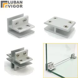 Showcase clamp connector Buckle for 4mm to 12mm glass Acrylic without drilling yourself DIY glass cabinet aluminum clips