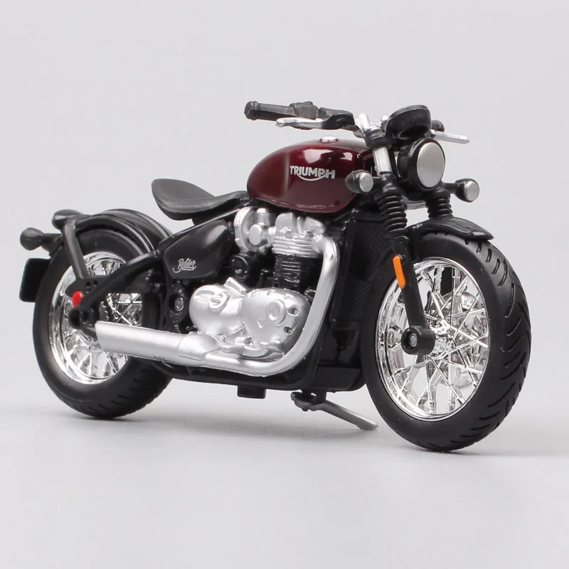 Escala 1:18 mini bburago Triumph Bonneville Bobber cruiser motocicleta Diecasts & Veículos de brinquedo brinquedo passeio bicicleta presentes para