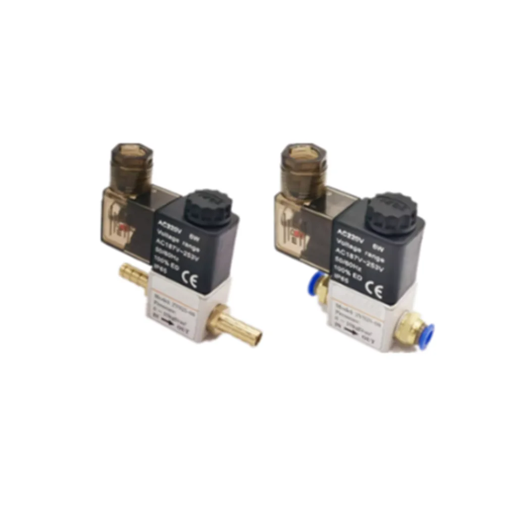 

12V 24V 220V Pneumatic Electric Solenoid Valve 2 Position 2 Port Normally Closed Air Magnetic Valve 6mm 8mm Hose Barb Connection