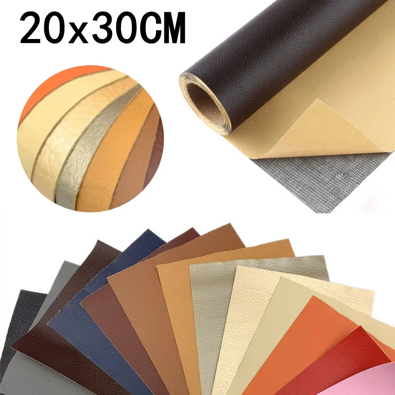 PU Synthetic Leather Fabric, Artificial Leather Furniture Fabric, Self-Adhesive Leather Fixed Paste Sofa Repair Subsidy Process