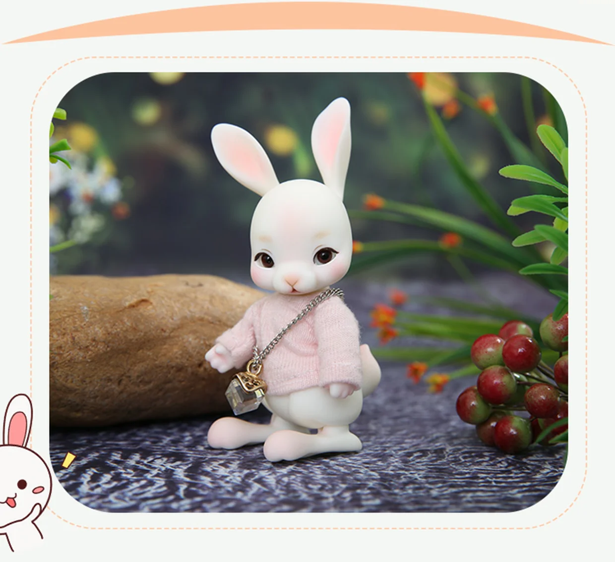 SD BJD doll 1/12 rabbit A birthday present High Quality Articulated puppet Toys gift Dolly Model nude Collection