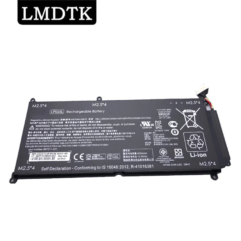 LMDTK New LP03XL Laptop Battery For  HP Envy 15 15-ae020TX TPN-C124 TPN-C122 807417-005 807211-121 HSTNN-DB6X HSTNN-DB7C