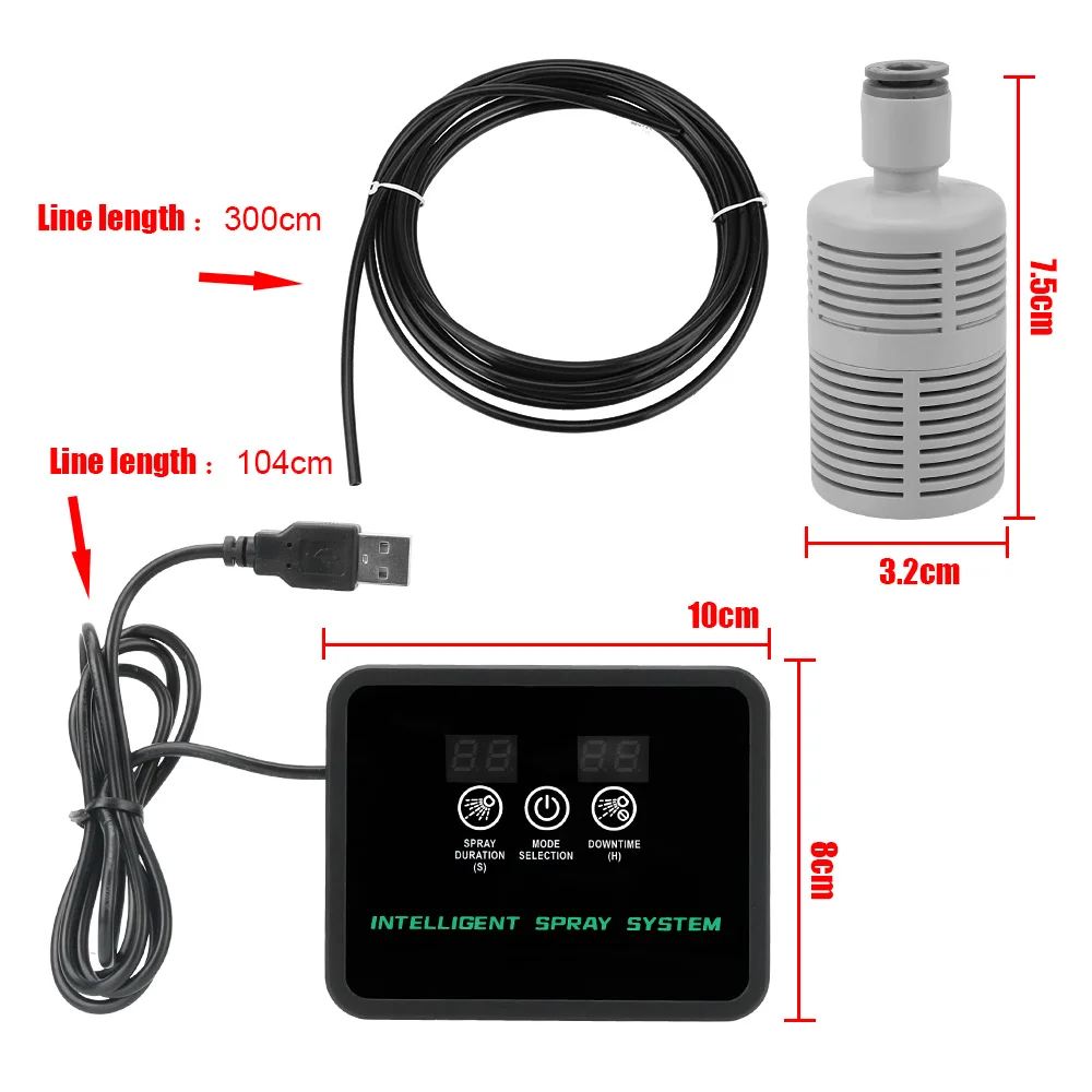 Kit de sistema de irrigação por spray, tela sensível ao toque, sistema de rega automática para jardim, aquário, temporizador eletrônico inteligente