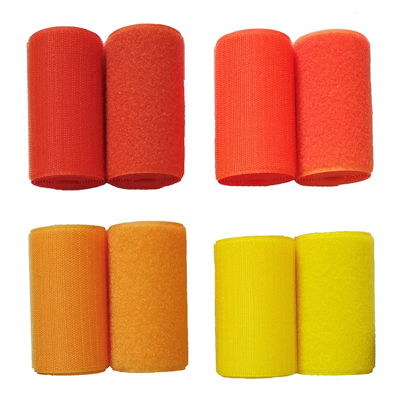 10cm Width orange nylon no self adhesive tape hook loop magic fastener tape sewing magic sticker strip cloth stick tape