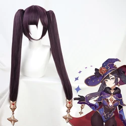 Mona Cosplay Wigs From Genshin Impact Long Straight Heat Resistant Synthetic Hair Halloween Carnival Party + Free Wig Cap