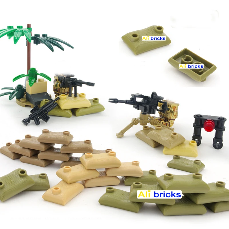 

600pcs Building Blocks Wall Bricks Military Special Forces Sandbag Educational Creative Toys For Children Kids Gifts