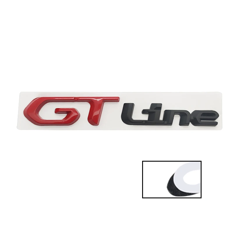 3D Metal GT Line Car Emblem Badge Sticker Car side sticker Rear Trunk emblem For Peugeot 206 208 308 508 3008 5008 Accessories