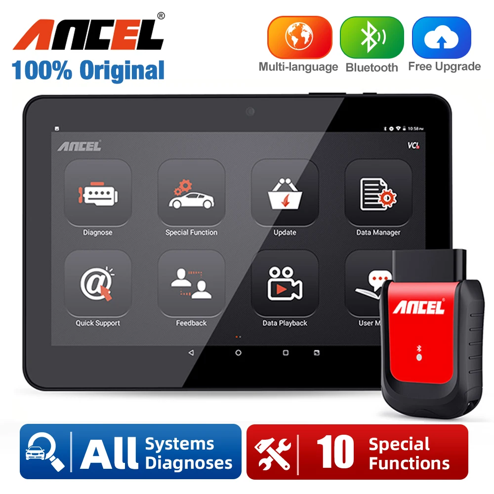 Ancel X6 OBD2 Scanner BT Car Diagnostic Tool Professional Full System Airbag Oil EPB ABS Reset Tools OBD 2 Automotive Scanner