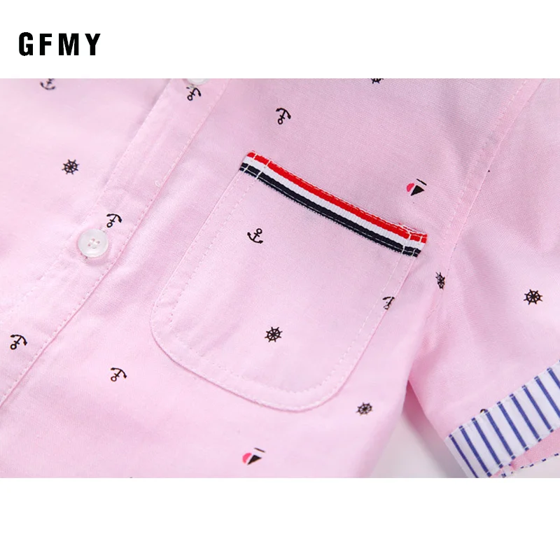 GFMY-camisas de manga corta para niños, blusa informal de algodón sólido para niños de 2 a 14 años, decoración de cinta para bebés, gran oferta
