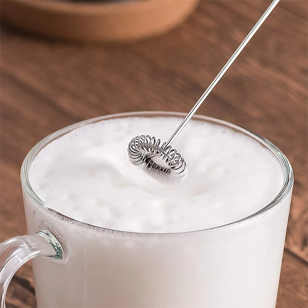 Milk Drink Coffee Whisk Mixer Electric Egg Beater Frother Foamer Stirrer Mini Steel Mixer Electric Beater Coffee Blender