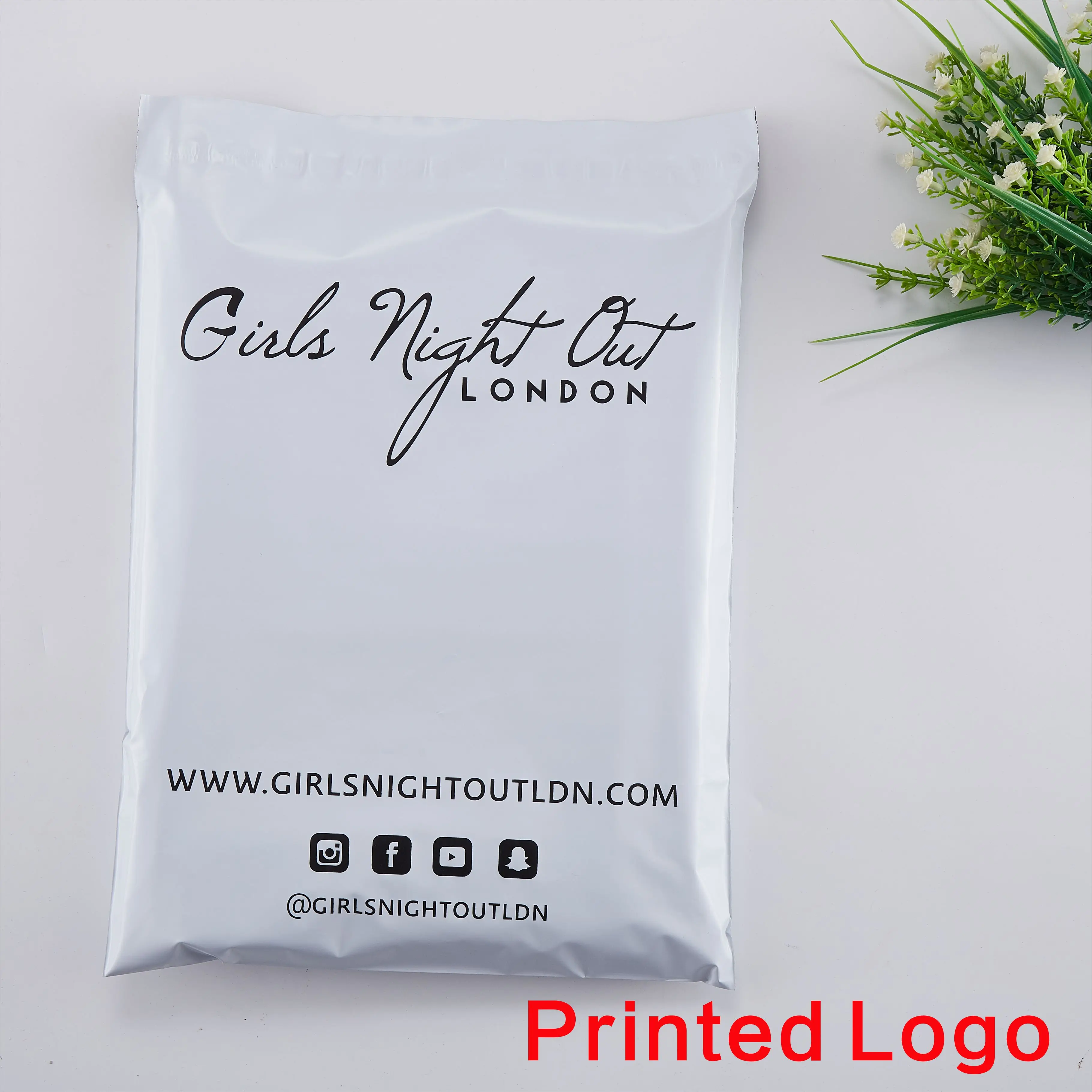 White Poly Mailers Bag, Eco-friendly Shipping Envelopes Bag, Custom Design