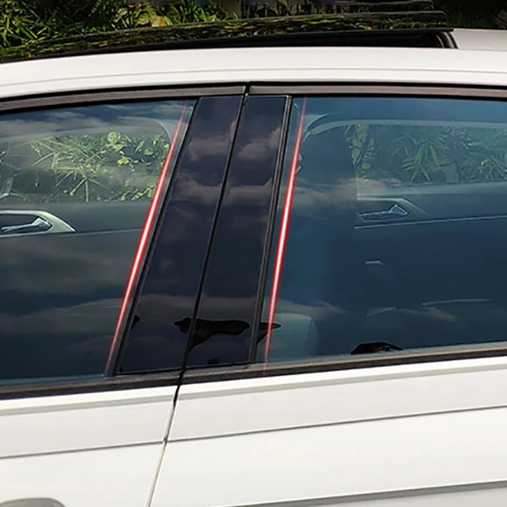 

Car Window B Pillar Sticker Cover For VW Volkswagen Teramont 17-21 Golf 6 Auto Protector Accessories