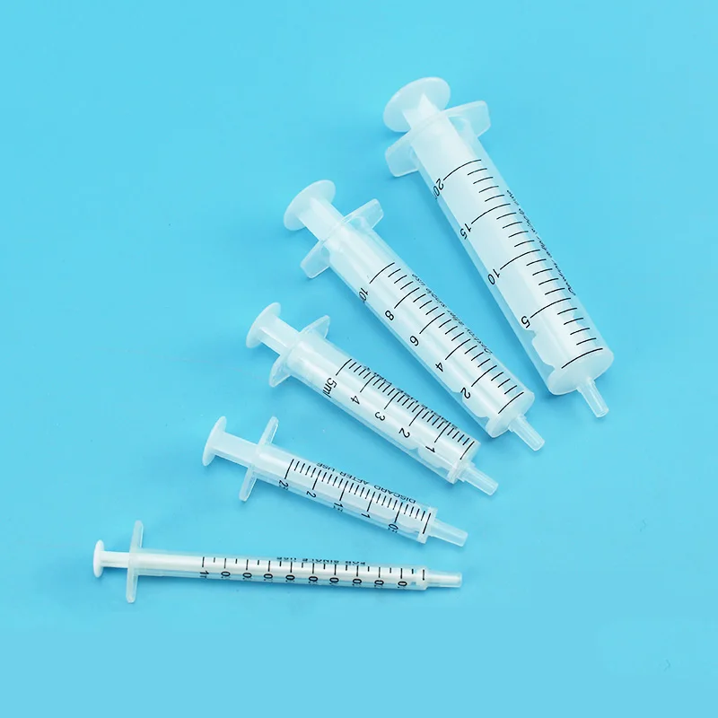 Disposable Plastic Syringe Use With Syringe Filter 1ml/2.5ml/3ml/5ml/10ml/20ml Plastic Sample Extractor Injector 10Pcs