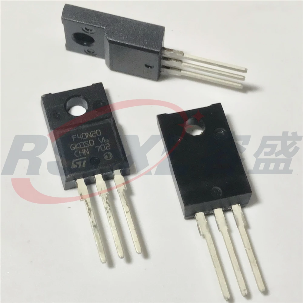 Stf40n20 f40n20 novo e original 5 pçs/lote n-channel 200v-0.038Ω-40a-to-220fp baixa potência de carga portão mosfet