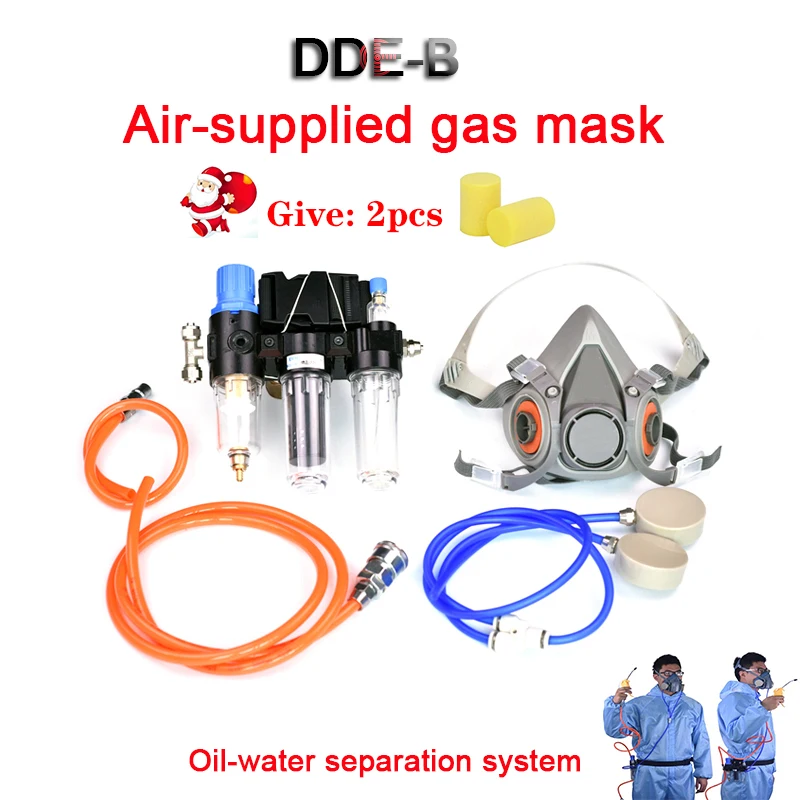 DDE-B Luftgefertigte Gasmaske, Filterelement für Öl-Wasser-Trennungssystem, industrielle pneumatische Atemschutzmaske, Sprühfarbmaske