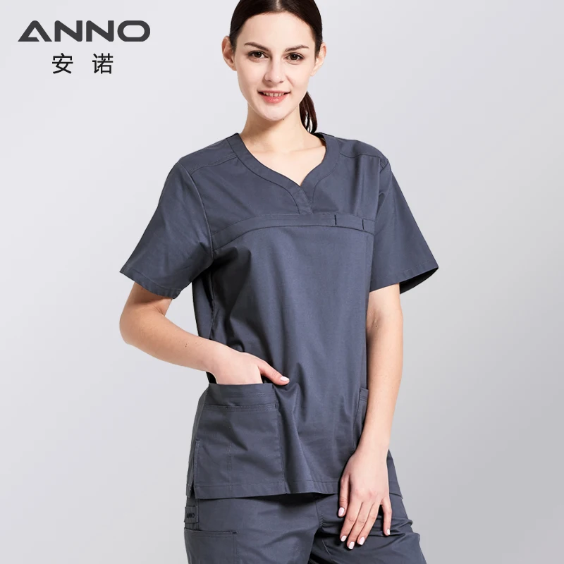 ANNO-Uniformes de Soins Infirmiers en IQUE dex artificiel astique, Cliniques Imbibées, Vêtements d'Hôpital pour Femme et Homme, Vêtements Respirants pour Grill, Vêtements de miles et de Santé