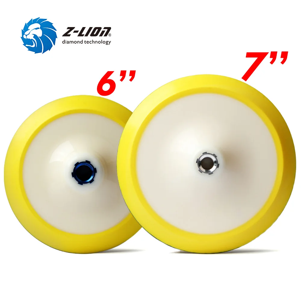 Z-LION 2 "/3"/4 "/5"/6 "/7" Pad Dukungan Mobil Poles Kait & Loop Pengamplasan Pad Backer Piring Mobil Alat Perawatan Cuci 5/8 "M14 Thread