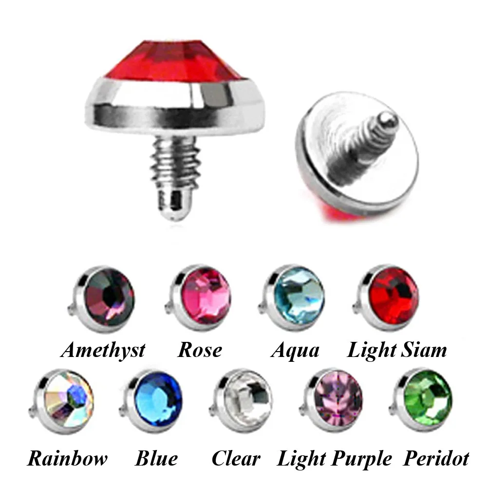 1PC G23 Titanium Crystal Christina Vertical Hood Piercings Dermal Anchor Sexy Vagina Piercings Genital Piercing VCH Body Jewelry