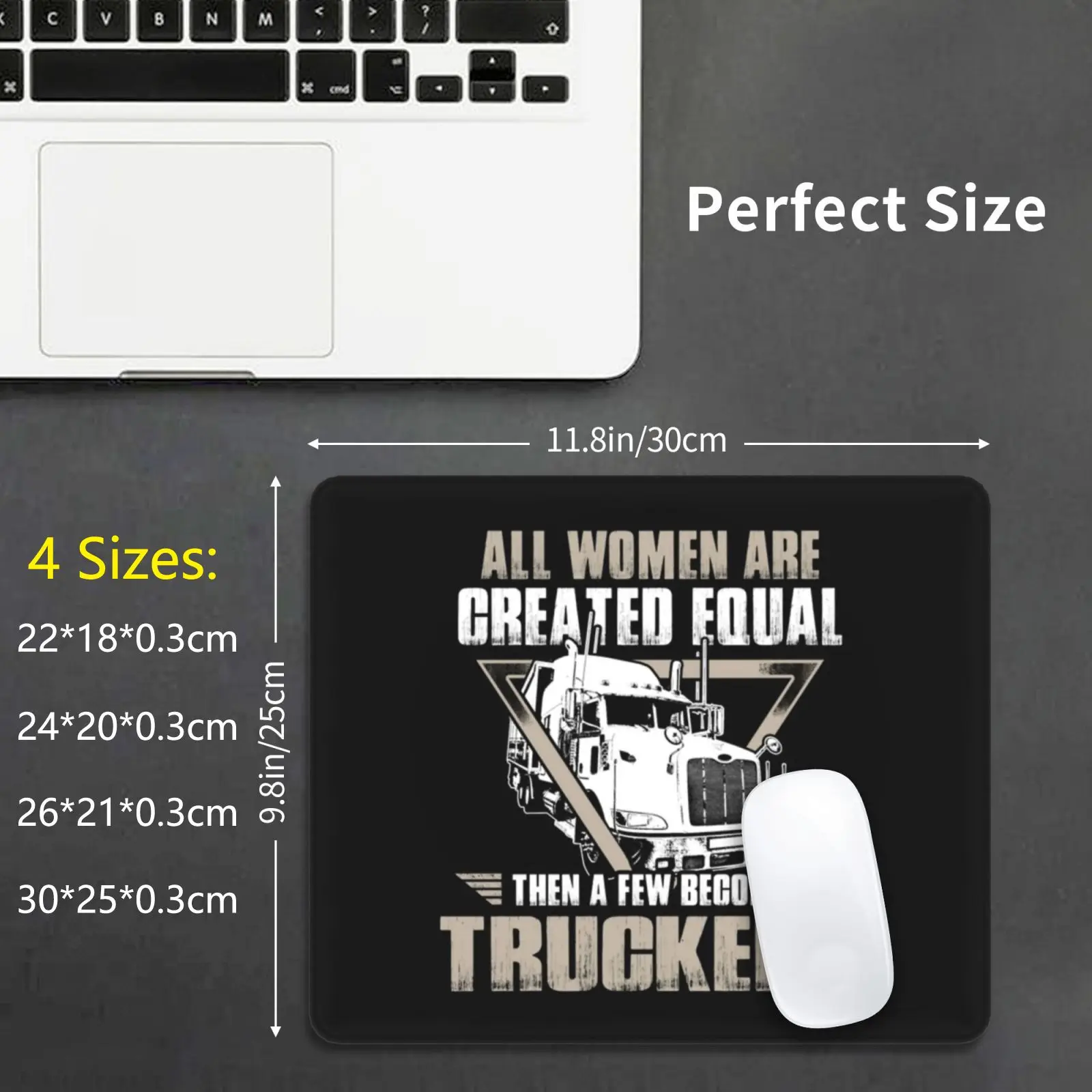 Female Truck Driver Logistics Highway Truck Gift Mouse Pad DIY Print Truck Trucker Job Autobahn