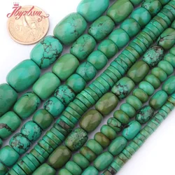 Natural Turquoises Green Beads Beads Stone For DIY Necklace Bracelets Jewelry Making 15 Inch 8x12/10x14/15x20mm
