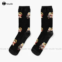 New Mugiwara No / Roronoa Zoro One Piece Sleep Socks Mens Funny Socks Personalized Custom Unisex Adult Socks Popularity Gifts