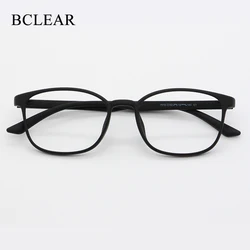 BCLEAR Rectangular Ultralight TR Business Men Glasses Frame Prescription Eyeglasses Frames Women Fashion Color Full Rim Eyewear