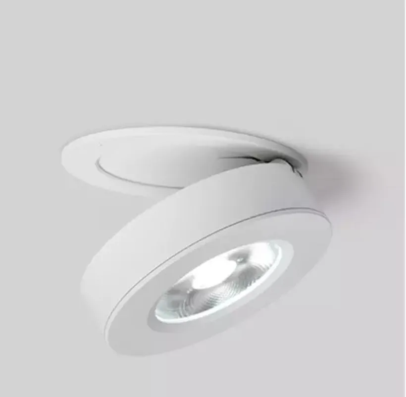 Slim LED Embedded Ceiling Down Lamp,Foldable And 360 Degree Rotatable Built in COB Spot Light Recessed Downlight Room Lampara