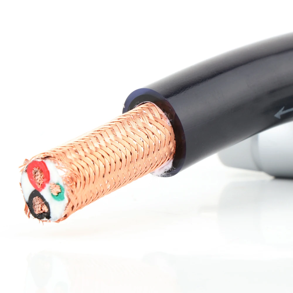 OCC واحد كريستال النحاس 10AWG أفضل أداء التيار المتناوب سلك الطاقة الصوت سلك الطاقة كابل Hifi كابل الطاقة