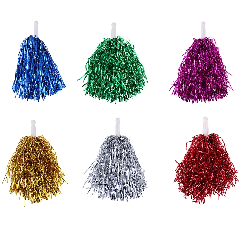 1PC 20CM Cheer Dance Sport Competition Cheerleading Pom Poms Flower Ball For for Football Basketball Match Pompon Children Use