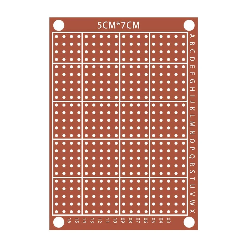 20 Pcs Copper Perfboard Paper Composite PCB Boards 5 cm x 7 cm Universal Breadboard Single Sided Printed Circuit Board