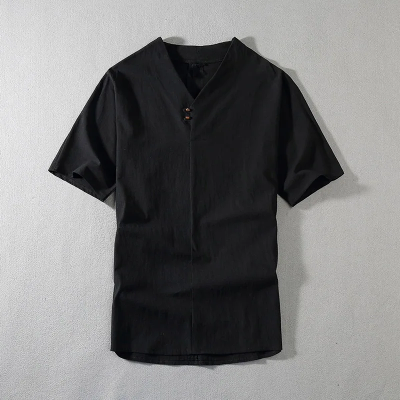 Chándal de talla grande para hombre, Camiseta corta de lino, traje de verano de 160kg, 5XL, conjunto de algodón para marido
