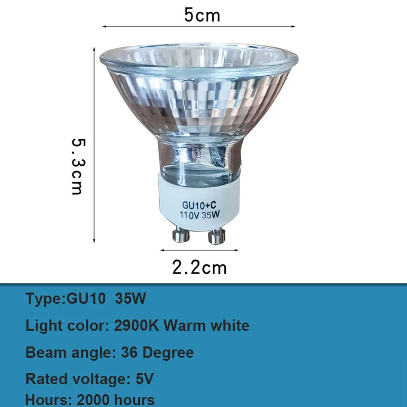 35W / 50W GU10 LED โคมไฟสำหรับเทียนละลายแว็กซ์ Burner 110V 220V Warm White 2900K ไฟ LED จุดเทียน Spotlight