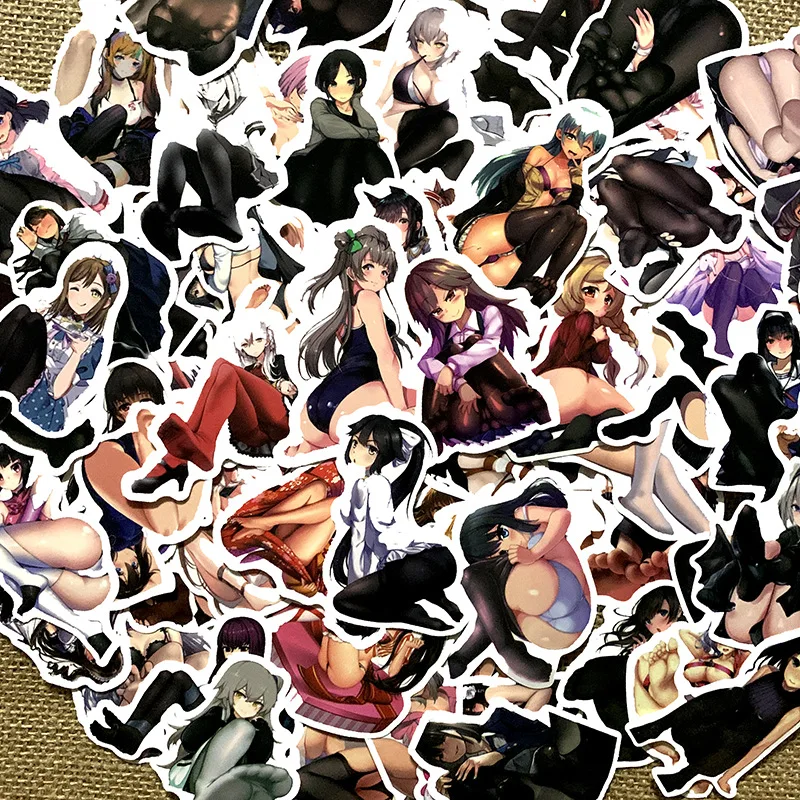 10/30/50/100Pcs Anime Sexy Feet Girls Adult Stickers Waterproof Decal Laptop Motorcycle Luggage Snowboard Fridge Car Sticker