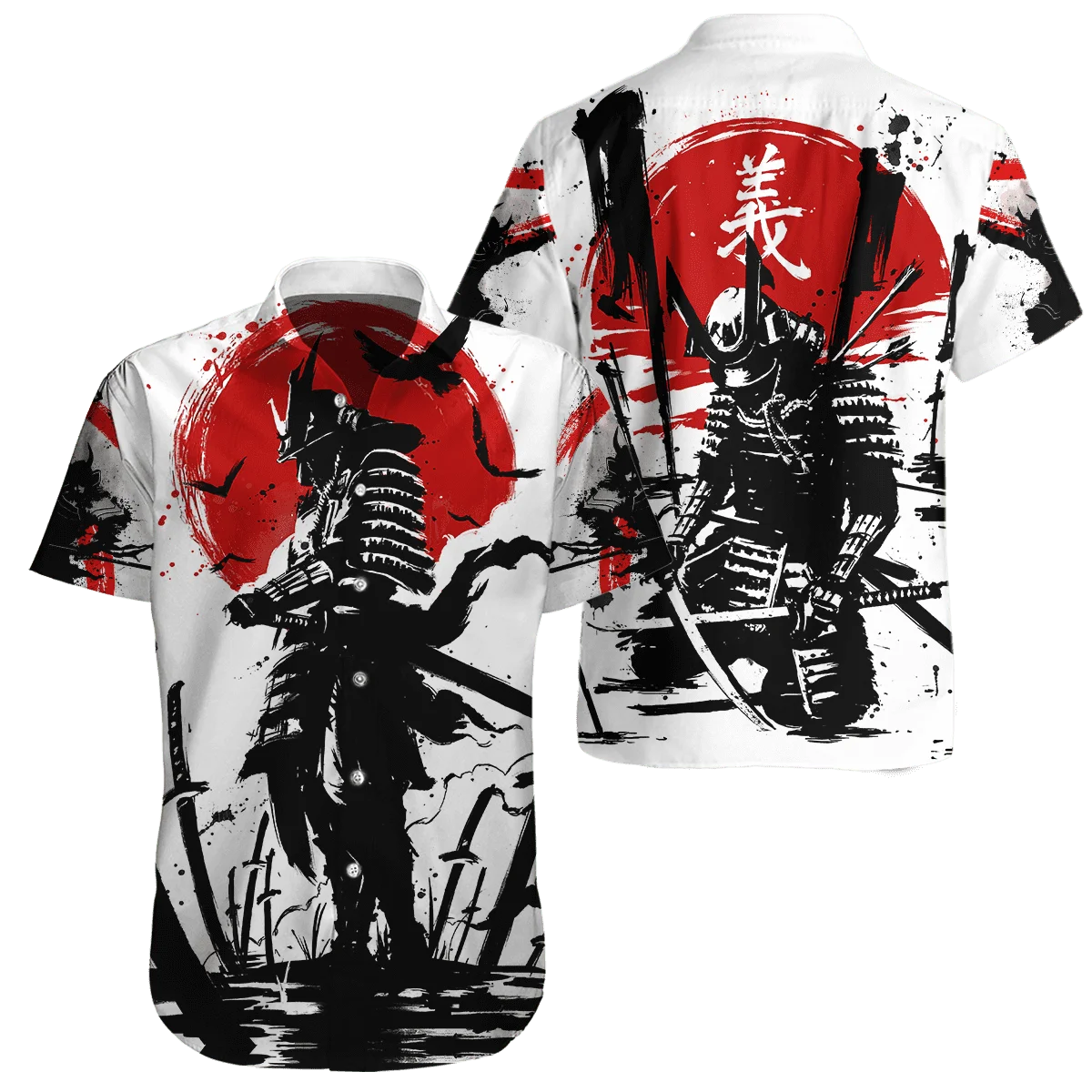 2022 Hot Summer Hawaii Short sleeve Shirts Oni Mask Samurai Tattoo 3D Printing Hawaiian Shirt Mens Casual Beach Shirt CY-04