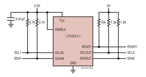 LTC4313CDD-1 LTC4313IDD-1 LTC4313CDD-2 LTC4313IDD-2 LTC4313CDD-3 LTC4313IDD-3 LTC4313 - Wire Bus Buffers with High Noise Margin