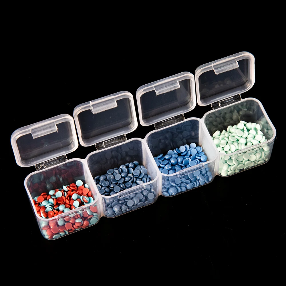 28/56/64 Diamond Painting Box Storage Box Cross Stitch Boxes Tool Accessories Bead Container Rhinestone Embroidery Stone Box