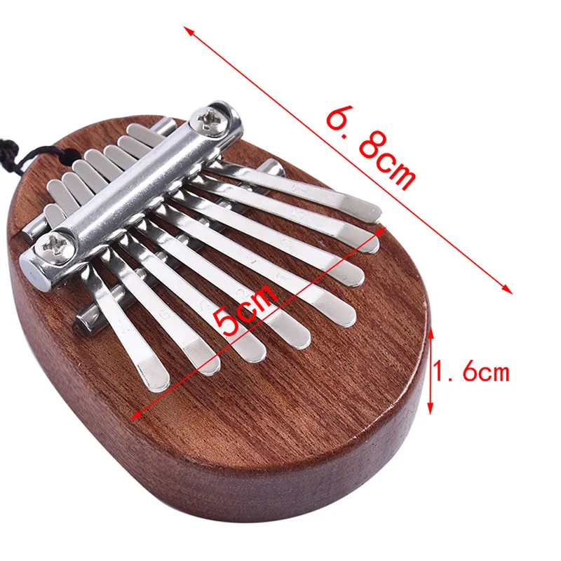 8 Keys Mini Kalimba Thumb Piano Portable Exquisite Finger Harp Easy-to-Learn Musical Mbira Instrument Beginner Kids Adult Gift