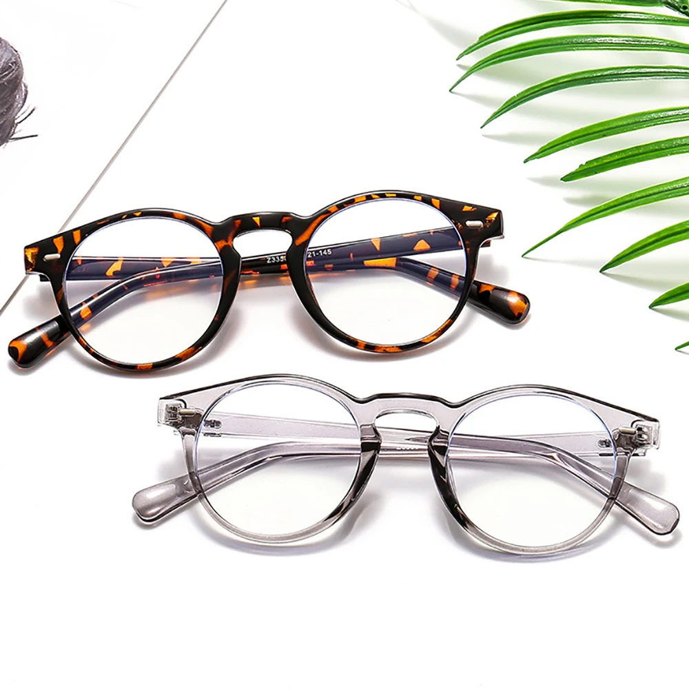 VIVIBEE Small Size Blue Light Filter Glasses Men Leopard Square Frame Blue Ray Bocking Computer Eyeglasses