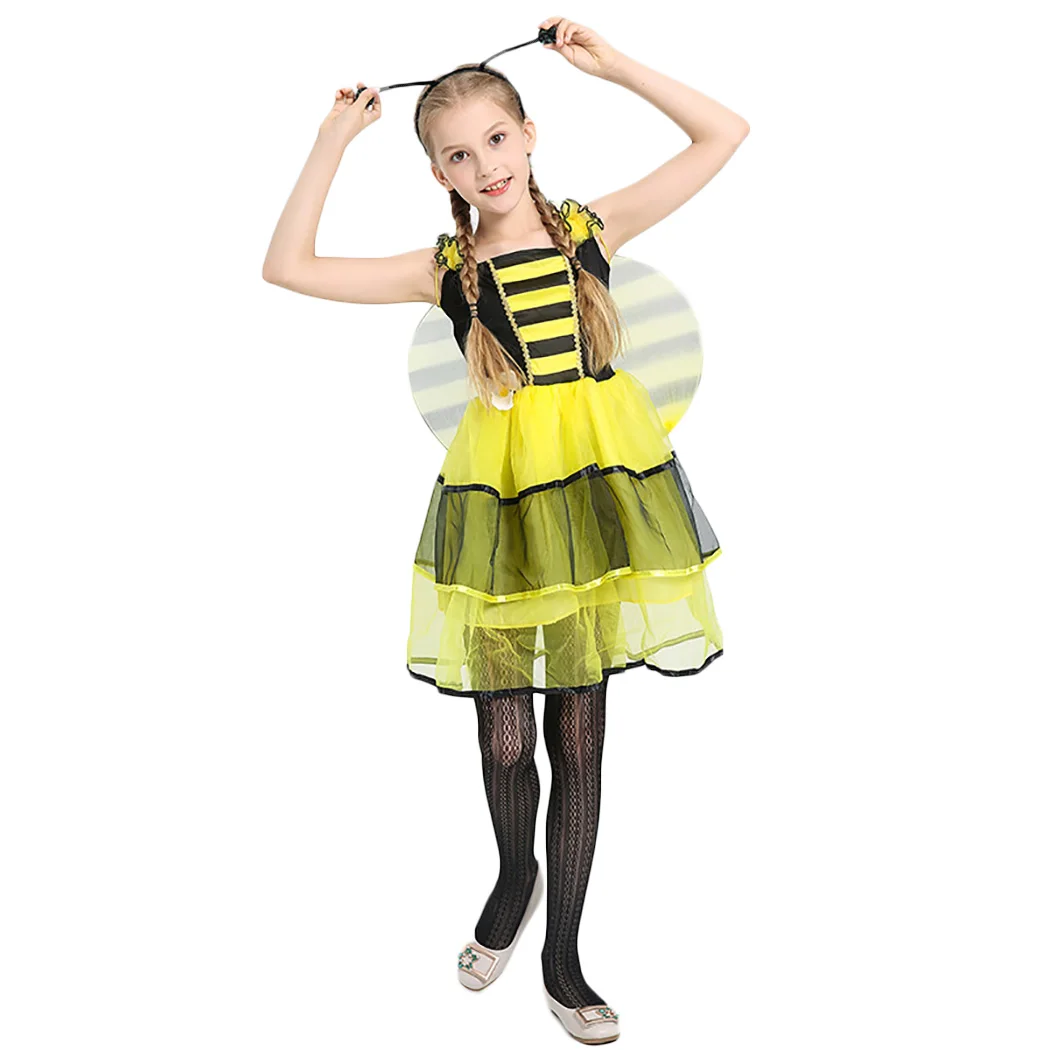 3PCS Bee Kostüm Set Multi-Zweck Schöne Cosplay Outfit Party Kostüm Für Mädchen Kleidung Zubehör Bühne Leistung Requisiten