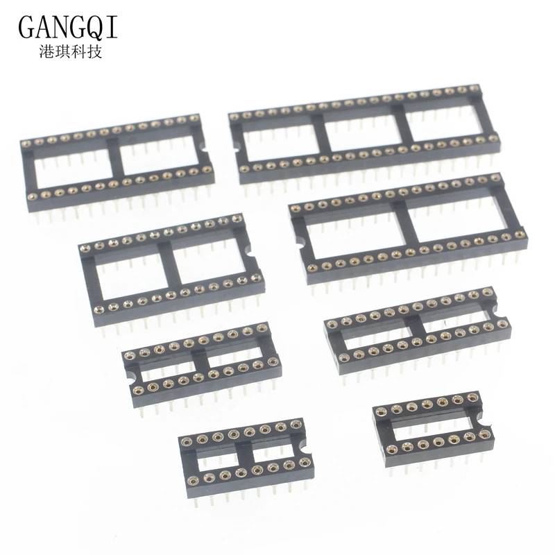 10PCS Round Hole IC socket Connector DIP 6 8 14 16 18 20 24 28 40 pin Sockets DIP6 DIP8 DIP14 DIP16 DIP18 DIP20 DIP28 DIP40 pins