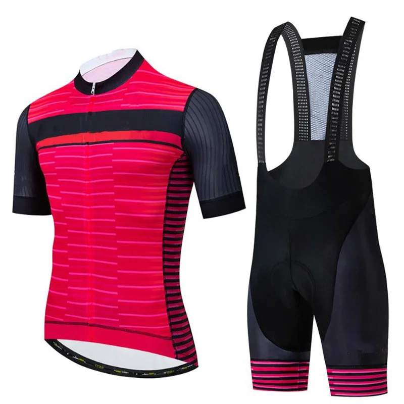 Quick-Dry Breathable Ropa Ciclismo Uniformes Short Sleeve Bike Jersey With Bib-short Men's Cycling Suit Maillot Race Bicycle Set