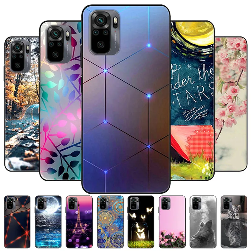 For Xiaomi Redmi Note 10s Case Shockproof Silicone Cartoon Soft Cover for Redmi Note 10 Pro Phone Cases Note10 4G 10T 5G 10 S